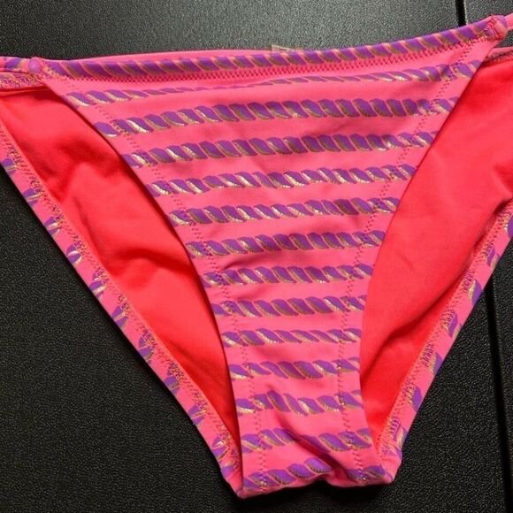 Victoria’s Secret Pink, Purple, & Gold String Bikini Bottom - Picture 2 of 7